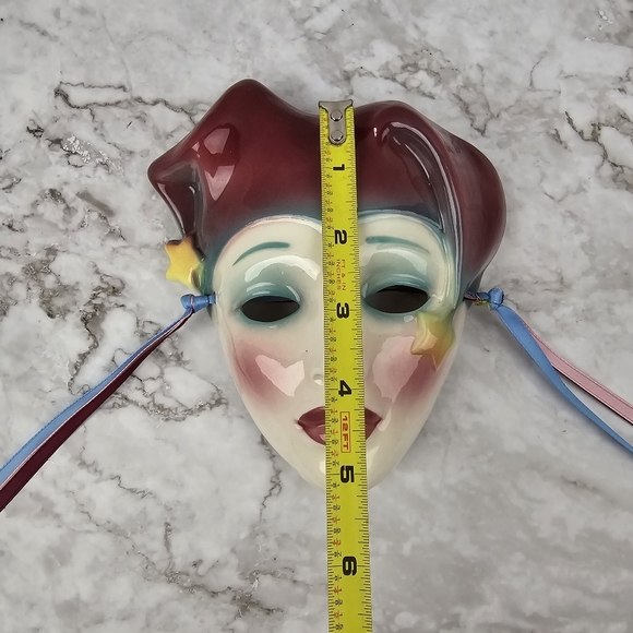 Vintage Clay Art Female, Art Deco Mask - Picture 9 of 10